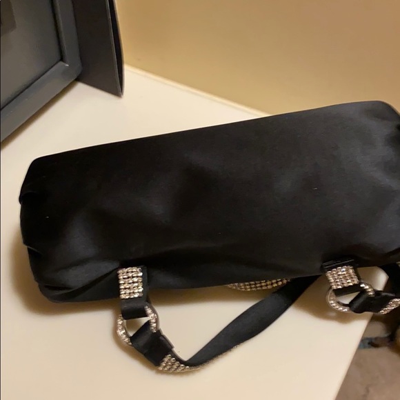 NWOT barrel roll evening bag. Embellished handles - Picture 3 of 5
